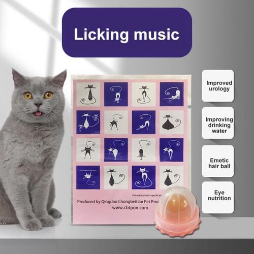 1PC Cat Catnip Sugar Ball Cat Snacks Healthy Candy Licking S