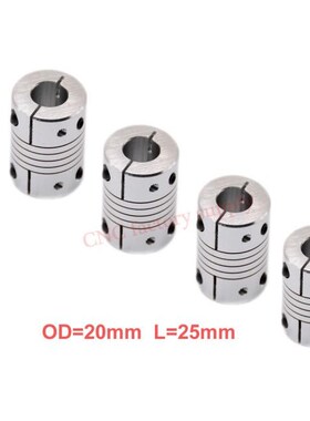 Hot 4pcs/lot D20L25 CNC Motor Jaw Shaft Coupler clamp Flexib