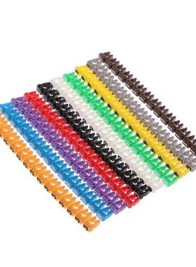 BGEKTOTH 150 Pcs Cable Markers Colourful C-Type Marker Numbe