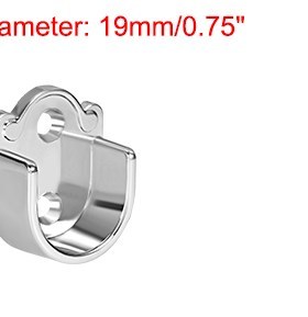 uxcell 2/4/6pcs Wardrobe Closet Rod Bracket Zinc Alloy Showe