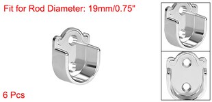 uxcell 2/4/6pcs Wardrobe Closet Rod Bracket Zinc Alloy Showe