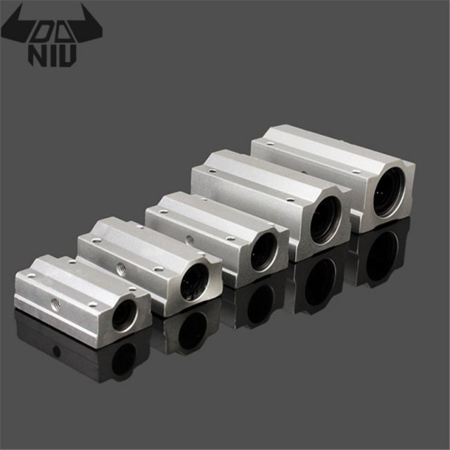 DANIU 1PC SCS8/10/12/16/20LUU Steel Aluminum Linear Motion B