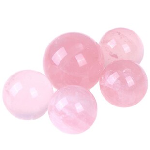 1PCS Natural Crystal Stone Pink Rose Quartz Stone Sphere Cry