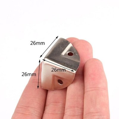 12 Pcs Silver Cabinet Trunk Corner Protector Furniture Case