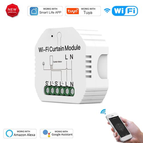 Tuya WiFi RF Roller Blind Shutter Curtain Switch Module with