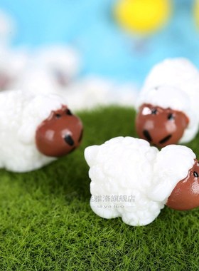 10PC Red Mouth Sheep Miniature Fairy Garden Miniaturas Dollh