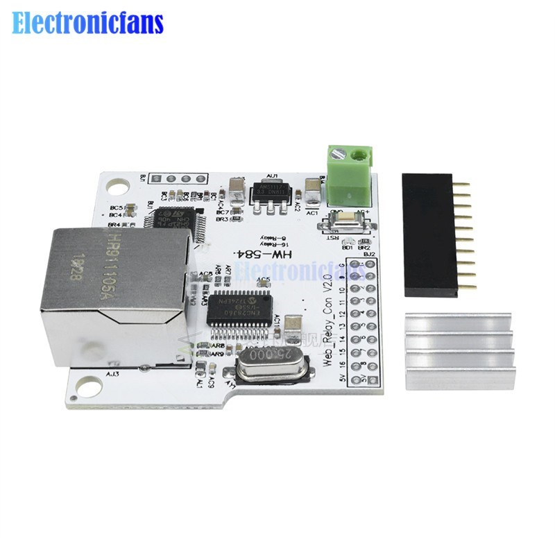 8 Channel ENC28J60 28J60 W5100 RJ45 Network Relay Control Sw