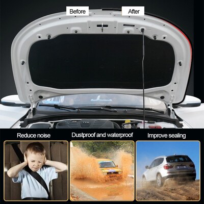 5Meters Car Door Seal Strips Sticker B Shape Weatherstrip Ru