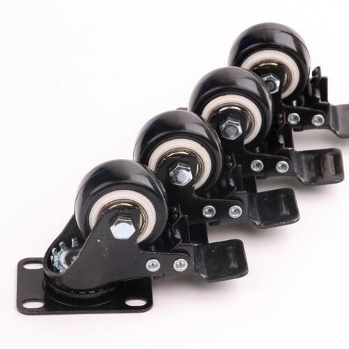 4PCS Black Rubber Replacement Swivel Casters Office Chair So