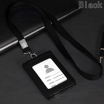 High-grade PU Card Holder Staff Identification Card Neck Str