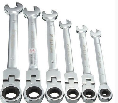 Doersupp 6pcs/set 6mm-12mm Metric Head Ratchet Spanner Flexi
