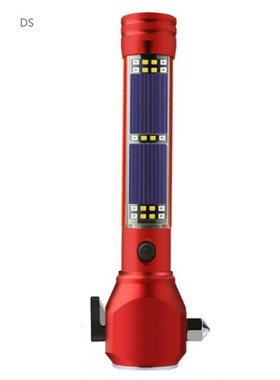 COB Solar Flashlight LM Alarm Light Multi-function Car Secur
