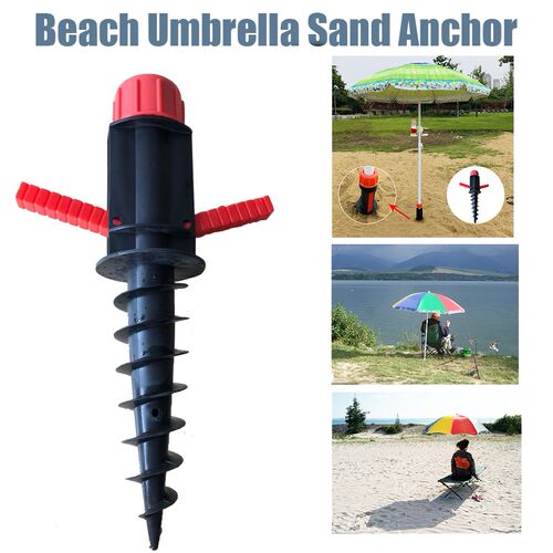 Plastic Beach Umbrella Sand Anchor Grass Auger Outdoor Campi