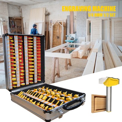 100pcs 1/4 Tungsten Carbide Milling Cutter Router Bit Woodwo