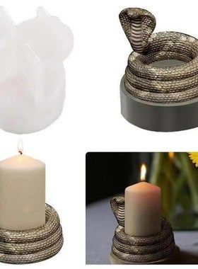 Candlestick Silicone Mold Cobra Coiling Resin Mould