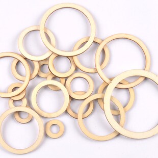 Circle/ring Wood Crafts  DIY Scrapbook Natural Wooden Ornats