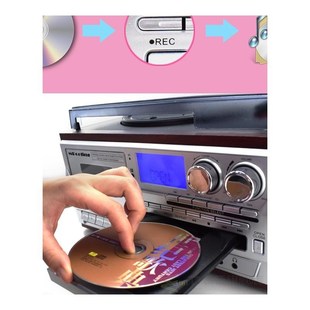 3 Speed Bluetooth Turntable Vinyl LP Record Player Vintage G