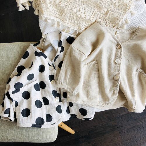 Cotton and Linen Cardigan 2020 Spring and Summer Korean Chil