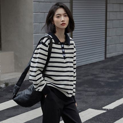 2021 autumn/winter new loose versatile pullover women