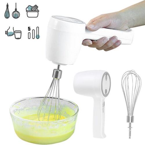 Wireless Portable Electric Food Mixer Hand Blender 5 Speeds