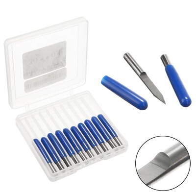 10Pcs Engraving Bits 3.175mm PCB Engraving Bits Shank Carbid