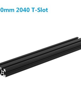 Black 300mm Length Anodized 2040 T-Slot Aluminum Profiles Ex