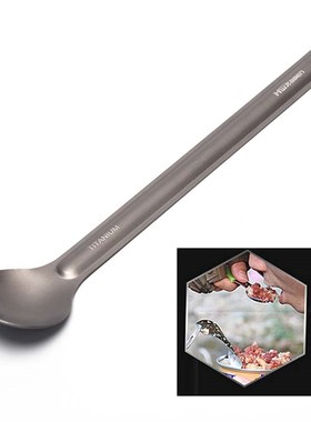 21.5cm x 3.9cm Titanium Spoon Camping Spoon Outdoor Tablewar