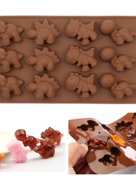 DIY Silicone Chocolate Mold dinosaur mold animal cake biscui
