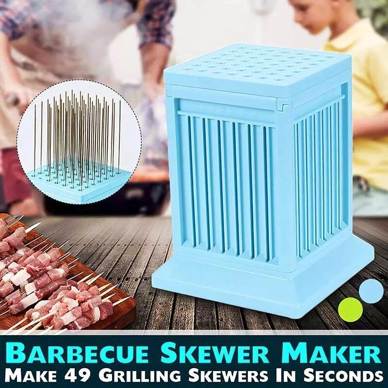 BBQ Meat String Machine 49 Holes Barbecue Skewer Tools Tofu - 实物图