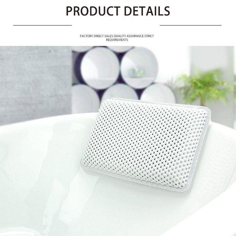 Soft Spa Bath Pillow Anti-Slip Bathtub Waterproof Bath Pillo
