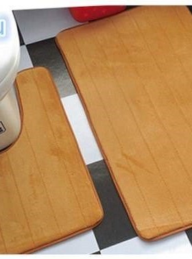 2pcs simple bathroom mat set u shape bathroom carpet toilet