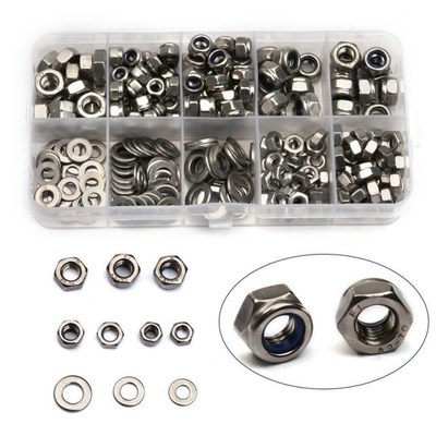 ZENHOSIT 255PCS Hexagon Screw Bult Nuts Washer Kit Stainless