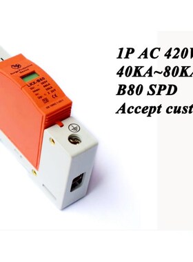 B80-1P 40KA~80KA ~420V AC SPD House Surge Protector Protecti