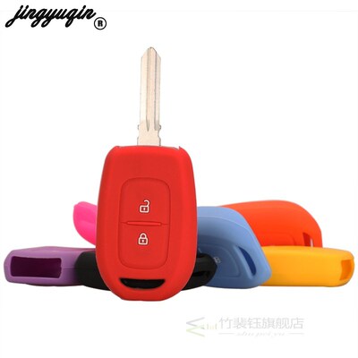 jingyuqin Silicone Car Key FOB for Renault Duster dacia Scen