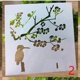 DIY Plastic Hollow Flower Plate Layering Stencils Mold Paint