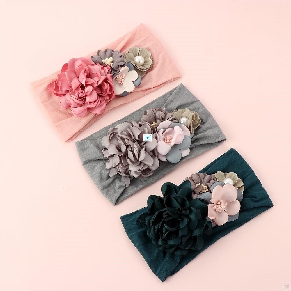toddler girls kid baby bow hairband elastic headband cute 3d