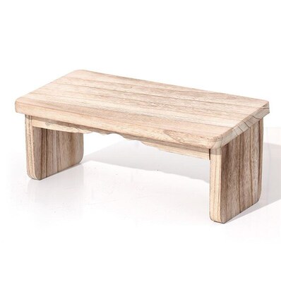 Folding Legs Portable Meditation Kneeling Bench Solid Wood E