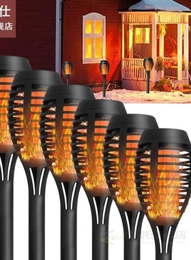 12 LED Solar Flame Lamps Outdoor Solar Garden Light Flickeri