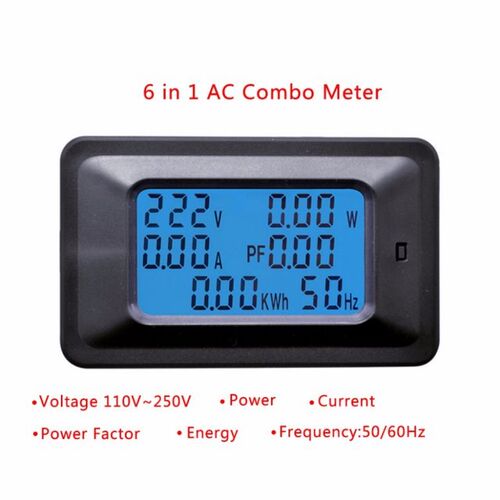 20A/100A AC LCD Digital Panel Power Watt Meter Monitor Volta