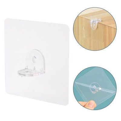 1PC Shelf Support Adhesive Pegs Plastic Cabinet Closet Shelf