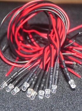 20PCS 3mm 5mm LED 12V 20cm Pre-wired White Red Green Blue Ye