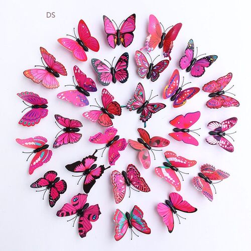cute DIY random pattern 6 cm 3D butterfly magnet fridge home