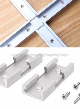 2Pcs T-Track Intersection Kit Aluminum T-Slot Connecting Par