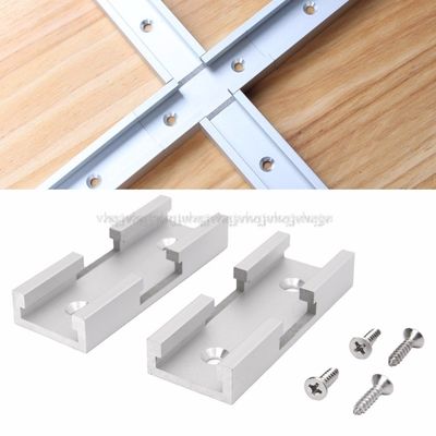 2Pcs T-Track Intersection Kit Aluminum T-Slot Connecting Par