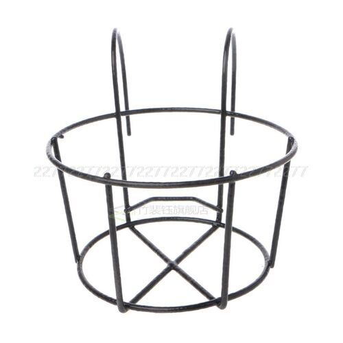 *Hanging Plant Iron Racks Balcony Round Flower Pot Rack Rail