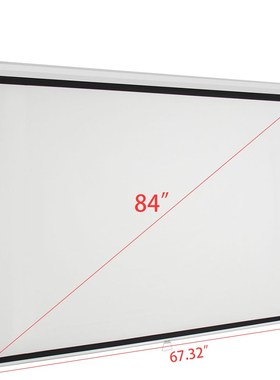 Manual Pull Down Projector Screen 84 inch 43 HD Widescreen
