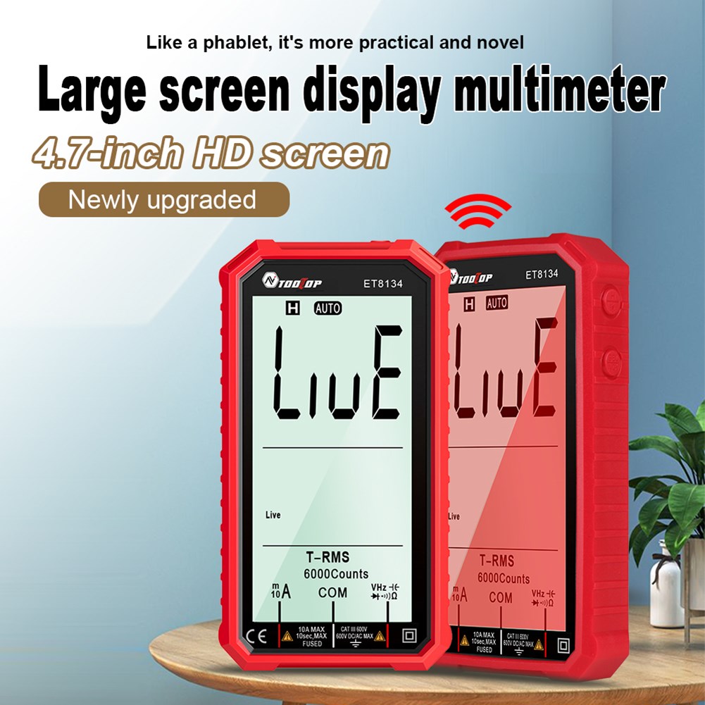 TOOLTOP ET8134 Digital Multimeter 4.7 Inch LCD DC/AC Current
