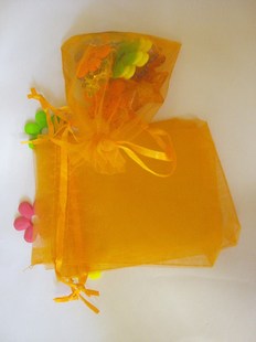 30*40cm 30pcs Organza Bag Orange Drawstring bag jewelry pack
