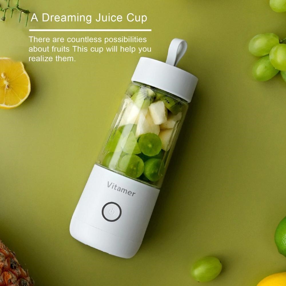 Vitamin Juice Blender Vitamer Portable Juicer Cup USB Chargi