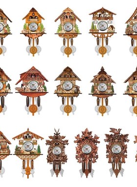 15 Types Antique Wooden Cuckoo Wall Clock Bird Time Bell Swi
